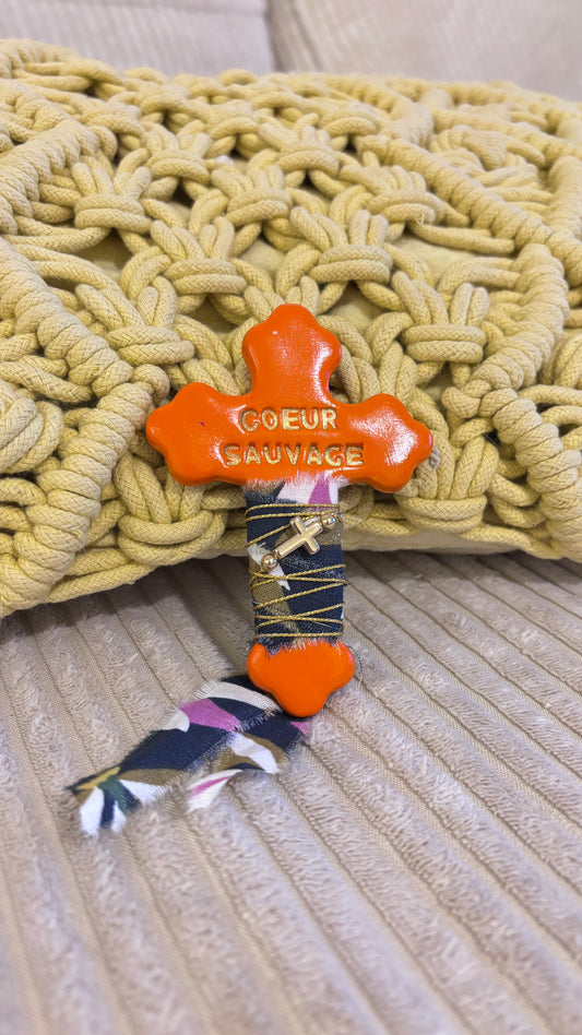 Magnet Croix "COEUR SAUVAGE"