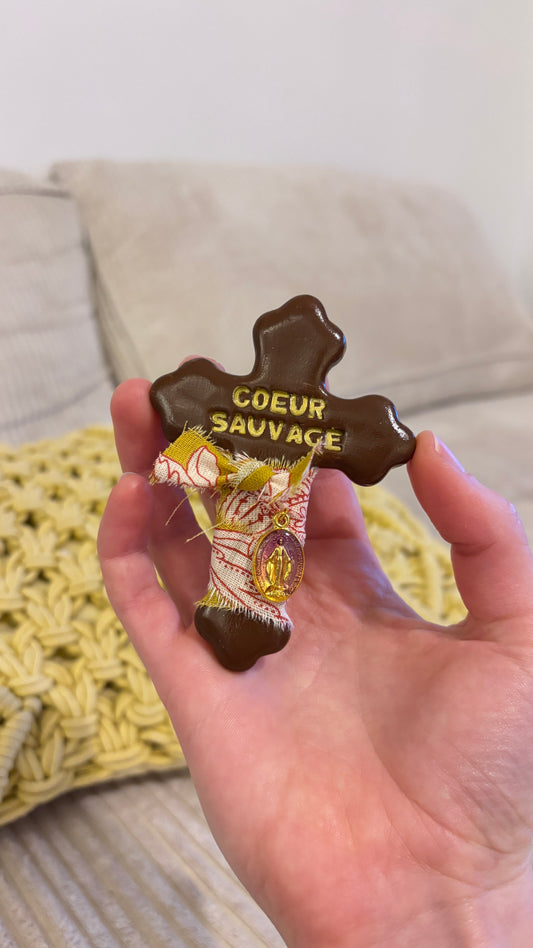 Magnet Croix "COEUR SAUVAGE"