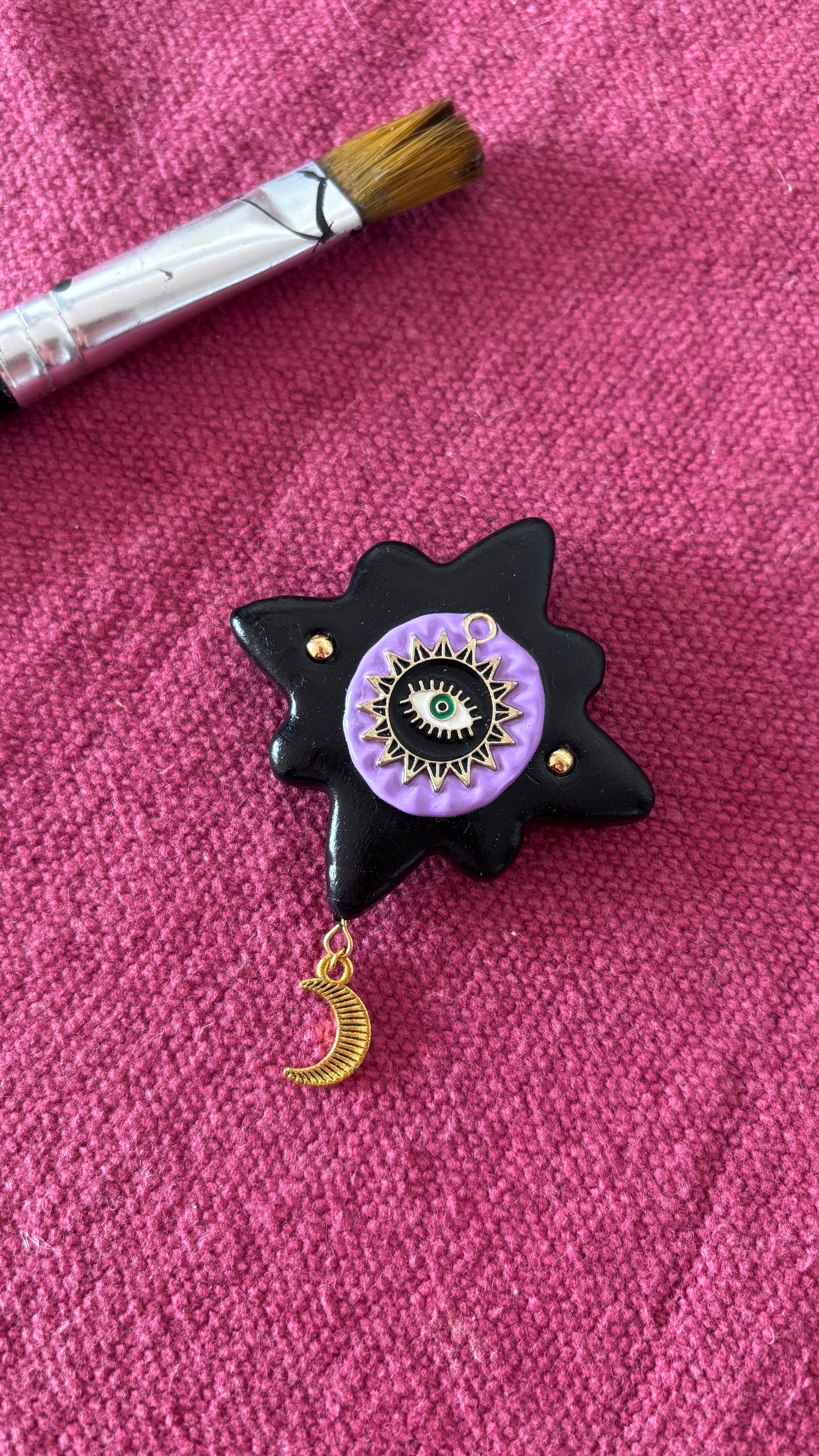 Magnet Noir Oeil Lila & Lune