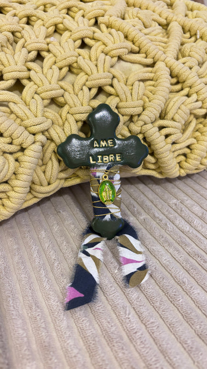 Magnet Croix "AME LIBRE"