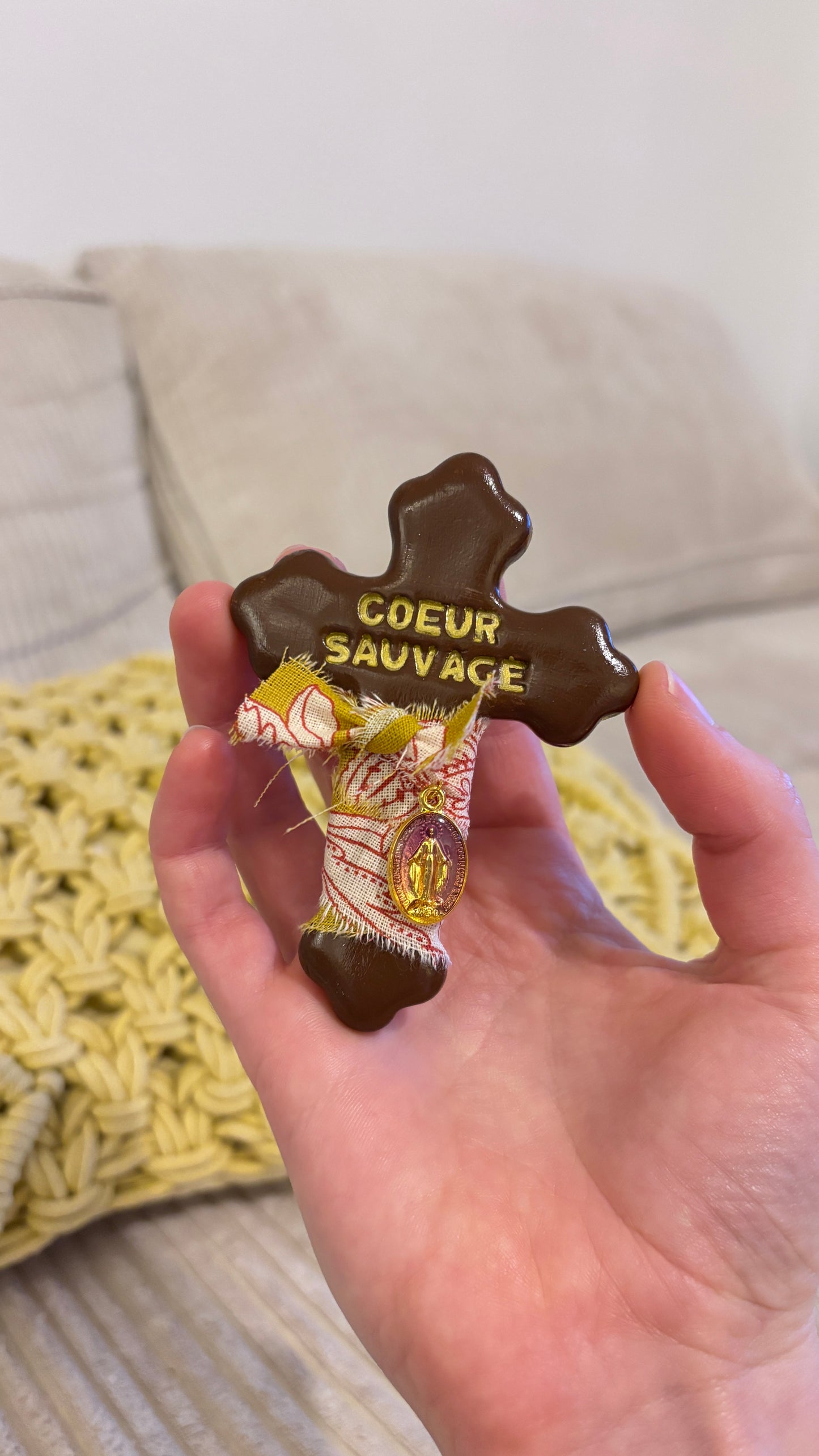 Magnet Croix "COEUR SAUVAGE"