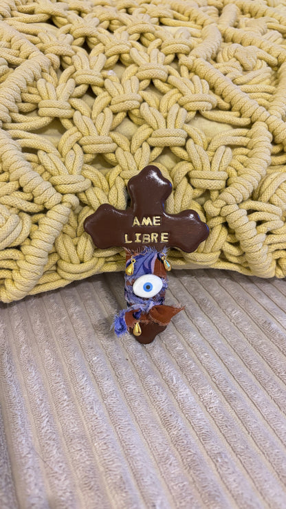 Magnet Croix "AME LIBRE"