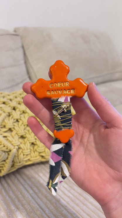 Magnet Croix "COEUR SAUVAGE"