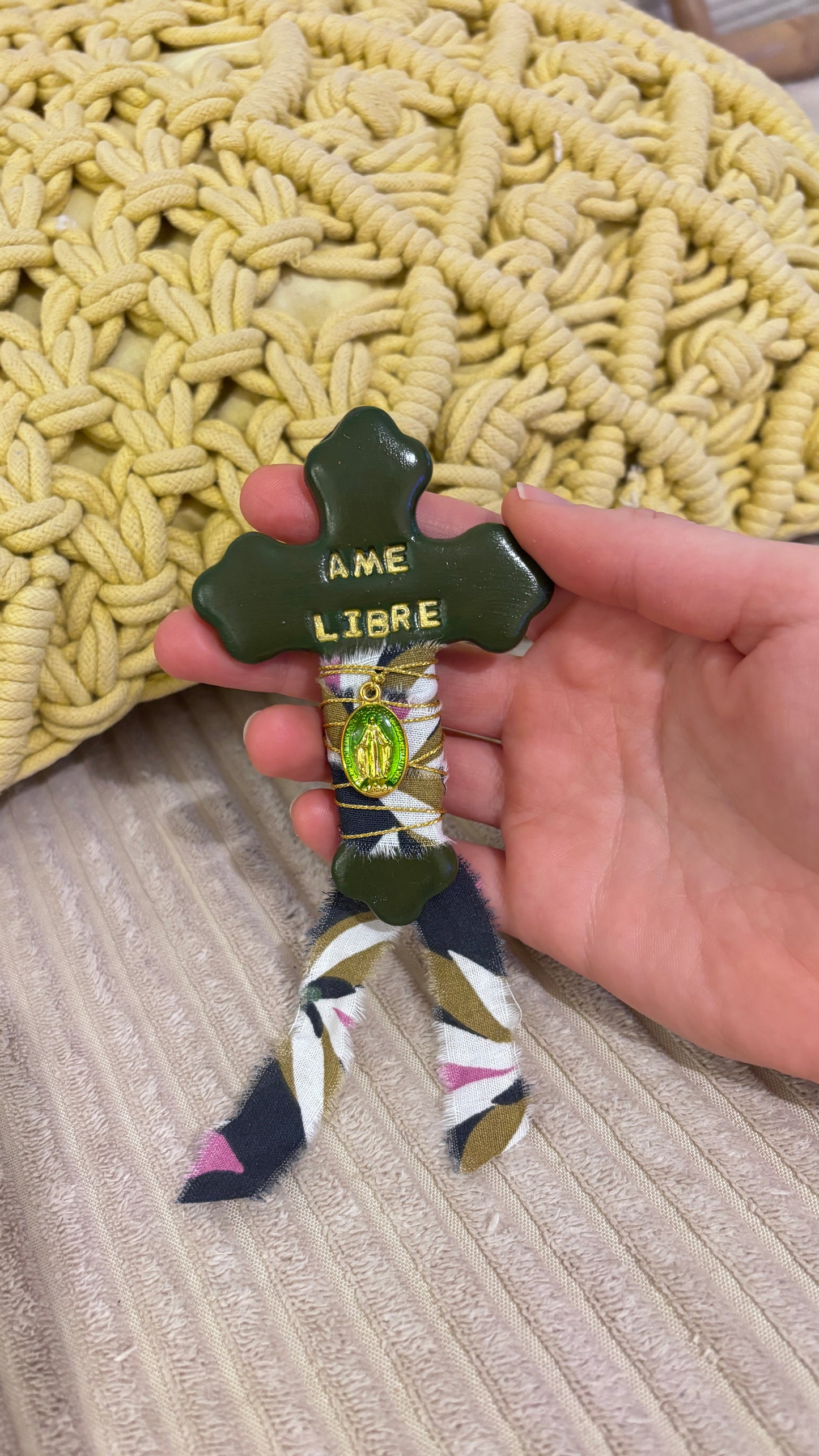Magnet Croix "AME LIBRE"