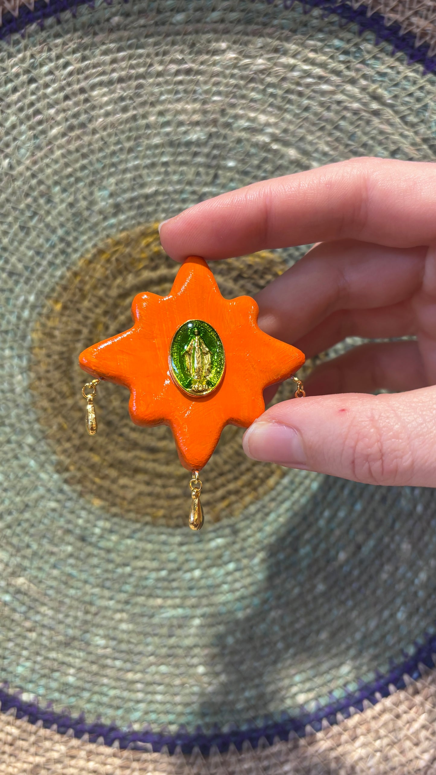 Magnet Orange Madone Verte
