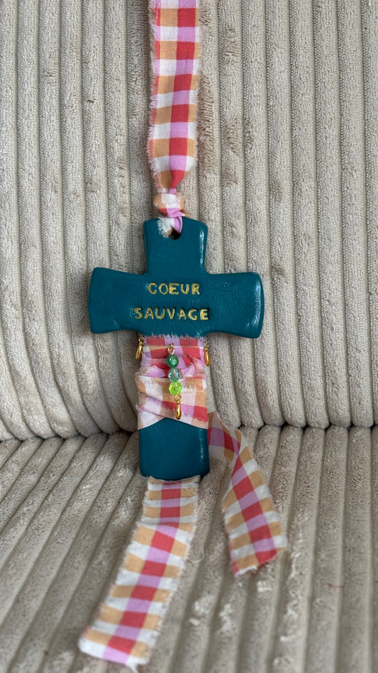 Suspension Murale Croix TAILLE XL - Coeur Sauvage