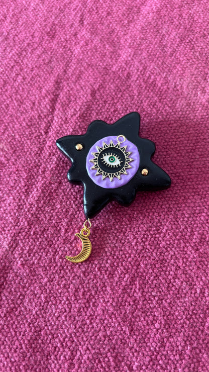 Magnet Noir Oeil Lila & Lune