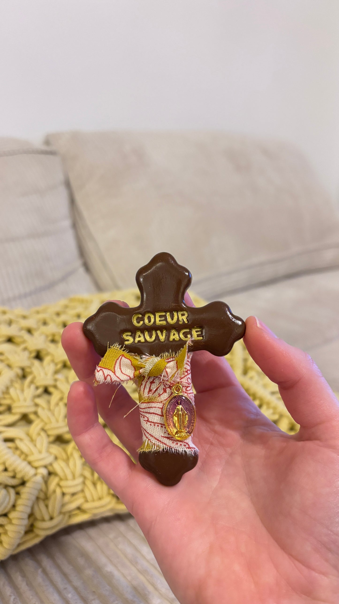 Magnet Croix "COEUR SAUVAGE"