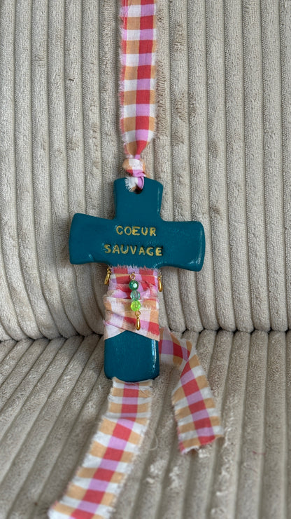 Suspension Murale Croix TAILLE XL - Coeur Sauvage