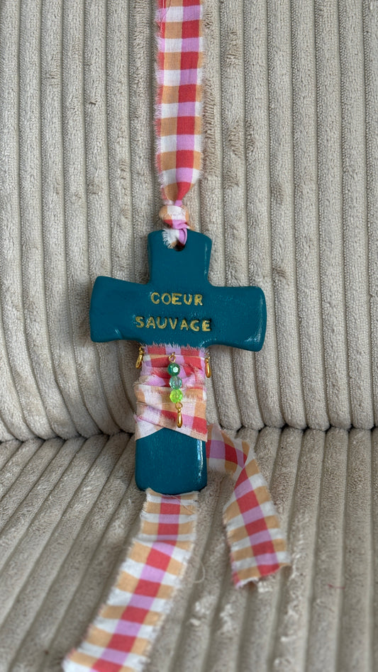 Suspension Murale Croix TAILLE XL - Coeur Sauvage